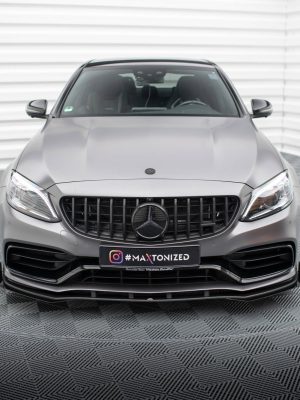 Mercedes-AMG C63 Sedan / Estate W205 (facelift) - Lâmina frontal STREET PRO + Splitters | MEC205F63CNC-FD1B+FSF1G | Produto Maxton Design distribuído por Unicartuning. Mercedes-AMG C63 Sedan / Estate W205 (facelift) - Lâmina frontal STREET PRO + Splitters | MEC205F63CNC-FD1B+FSF1G | Produto Maxton Design distribuído por Unicartuning.