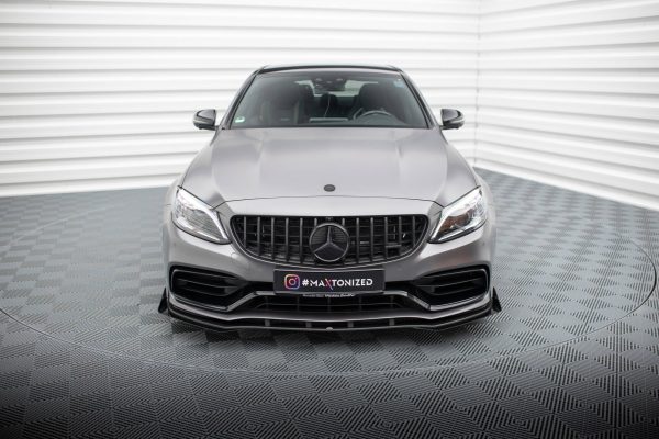 Mercedes-AMG C63 Sedan / Estate W205 (facelift) - Lâmina frontal STREET PRO + Splitters | MEC205F63CNC-FD1B+FSF1G | Produto Maxton Design distribuído por Unicartuning.