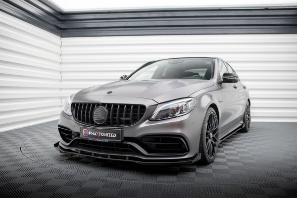 Mercedes-AMG C63 Sedan / Estate W205 (facelift) - Lâmina frontal STREET PRO + Splitters | MEC205F63CNC-FD1B+FSF1G | Produto Maxton Design distribuído por Unicartuning.