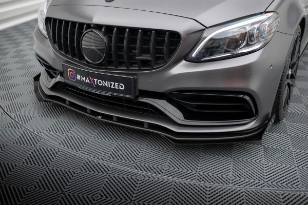 Mercedes-AMG C63 Sedan / Estate W205 (facelift) - Lâmina frontal STREET PRO + Splitters | MEC205F63CNC-FD1BRB+FSF1G | Produto Maxton Design distribuído por Unicartuning.