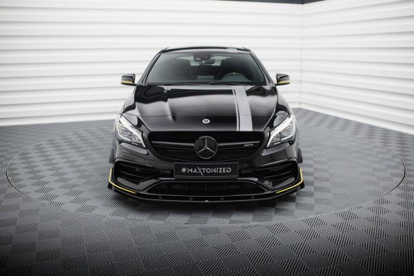 Mercedes-AMG CLA 45 Aero C117 (facelift) - Lâmina frontal STREET PRO + Splitters | MECLA117AMGAEROCNC-FD1B+FSF1G | Produto Maxton Design distribuído por Unicartuning. Mercedes-AMG CLA 45 Aero C117 (facelift) - Lâmina frontal STREET PRO + Splitters | MECLA117AMGAEROCNC-FD1B+FSF1G | Produto Maxton Design distribuído por Unicartuning.
