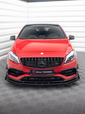 Mercedes-Benz A45 AMG Aero W176 (facelift) - Lâmina frontal STREET PRO + Splitters | MEA176FAEROCNC-FD1B+FSF1G | Produto Maxton Design distribuído por Unicartuning. Mercedes-Benz A45 AMG Aero W176 (facelift) - Lâmina frontal STREET PRO + Splitters | MEA176FAEROCNC-FD1B+FSF1G | Produto Maxton Design distribuído por Unicartuning.