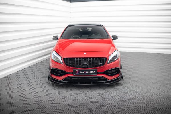 Mercedes-Benz A45 AMG Aero W176 (facelift) - Lâmina frontal STREET PRO + Splitters | MEA176FAEROCNC-FD1B+FSF1G | Produto Maxton Design distribuído por Unicartuning. Mercedes-Benz A45 AMG Aero W176 (facelift) - Lâmina frontal STREET PRO + Splitters | MEA176FAEROCNC-FD1B+FSF1G | Produto Maxton Design distribuído por Unicartuning.