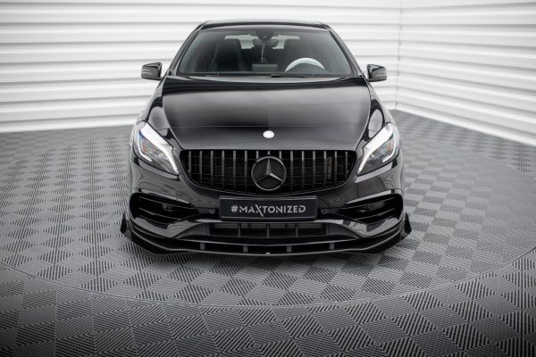 Mercedes-Benz Classe A AMG-line W176 (facelift) - Lâmina frontal STREET PRO + Splitters | MEA176FAMGLINECNC-FD1BRB+FSF1G | Produto Maxton Design distribuído por Unicartuning. Mercedes-Benz Classe A AMG-line W176 (facelift) - Lâmina frontal STREET PRO + Splitters | MEA176FAMGLINECNC-FD1BRB+FSF1G | Produto Maxton Design distribuído por Unicartuning.