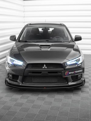 Mitsubishi Lancer Evo X - Lâmina frontal STREET PRO + Splitters | MILA10EVOCNC-FD4BRB+FSF1G | Produto Maxton Design distribuído por Unicartuning. Mitsubishi Lancer Evo X - Lâmina frontal STREET PRO + Splitters | MILA10EVOCNC-FD4BRB+FSF1G | Produto Maxton Design distribuído por Unicartuning.