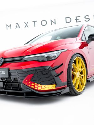 Volkswagen Golf GTI ClubSport Mk8 (facelift) - Lâmina frontal STREET PRO + Splitters | VWGO8FGTICSCNC-FD1B+FSF1G | Produto Maxton Design distribuído por Unicartuning. Volkswagen Golf GTI ClubSport Mk8 (facelift) - Lâmina frontal STREET PRO + Splitters | VWGO8FGTICSCNC-FD1B+FSF1G | Produto Maxton Design distribuído por Unicartuning.