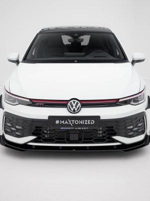 Volkswagen Golf GTI / GTE / R-line Mk8 (facelift) - Lâmina frontal STREET PRO + Splitters | VWGO8FGTICNC-FD1B+FSF1G | Produto Maxton Design distribuído por Unicartuning. Volkswagen Golf GTI / GTE / R-line Mk8 (facelift) - Lâmina frontal STREET PRO + Splitters | VWGO8FGTICNC-FD1B+FSF1G | Produto Maxton Design distribuído por Unicartuning.
