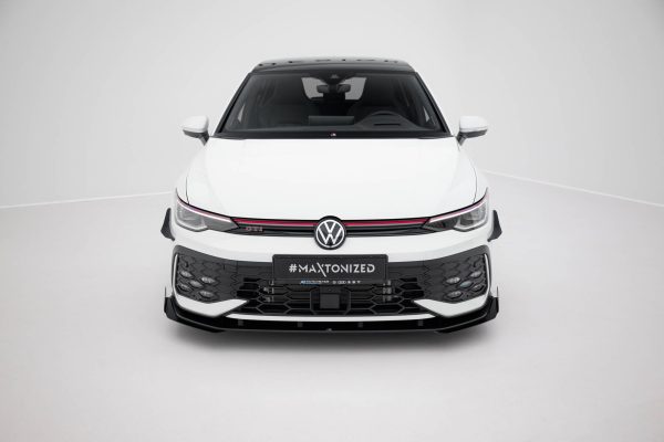 Volkswagen Golf GTI / GTE / R-line Mk8 (facelift) - Lâmina frontal STREET PRO + Splitters | VWGO8FGTICNC-FD1BRB+FSF1G | Produto Maxton Design distribuído por Unicartuning. Volkswagen Golf GTI / GTE / R-line Mk8 (facelift) - Lâmina frontal STREET PRO + Splitters | VWGO8FGTICNC-FD1BRB+FSF1G | Produto Maxton Design distribuído por Unicartuning.