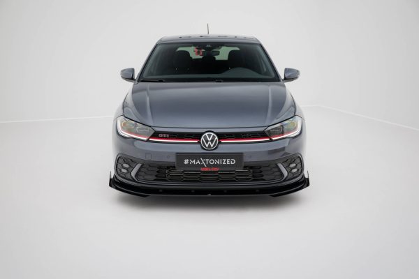 Volkswagen Polo GTI Mk6 (facelift) - Lâmina frontal STREET PRO + Splitters | VWPO6FGTICNC-FD1B+FSF1G | Produto Maxton Design distribuído por Unicartuning. Volkswagen Polo GTI Mk6 (facelift) - Lâmina frontal STREET PRO + Splitters | VWPO6FGTICNC-FD1B+FSF1G | Produto Maxton Design distribuído por Unicartuning.
