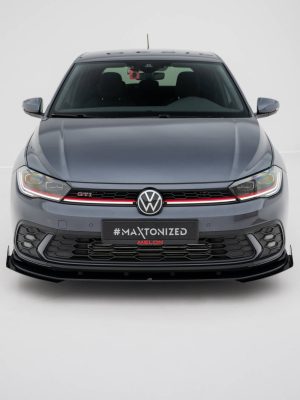 Volkswagen Polo GTI Mk6 (facelift) - Lâmina frontal STREET PRO + Splitters | VWPO6FGTICNC-FD1BRB+FSF1G | Produto Maxton Design distribuído por Unicartuning.