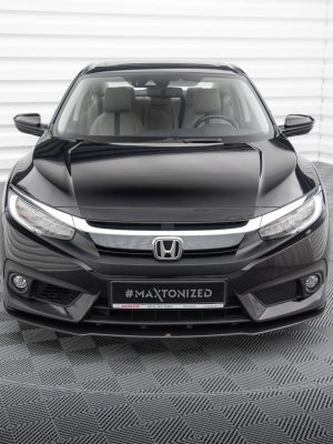 Honda Civic Mk10 - Lâmina frontal STREET PRO | HOCI10CNC-FD1BRB | Produto Maxton Design distribuído por Unicartuning.