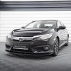 Honda Civic Mk10 - Lâmina frontal STREET PRO | HOCI10CNC-FD1BRB | Produto Maxton Design distribuído por Unicartuning.