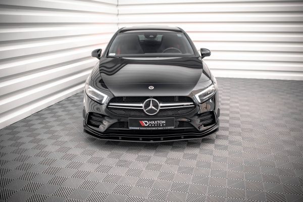 Mercedes-Benz A35 AMG / AMG-line Aero Pack W177 - Lâmina frontal STREET PRO | MEA17735CNC-FD1B | Produto Maxton Design distribuído por Unicartuning. Mercedes-Benz A35 AMG / AMG-line Aero Pack W177 - Lâmina frontal STREET PRO | MEA17735CNC-FD1B | Produto Maxton Design distribuído por Unicartuning.