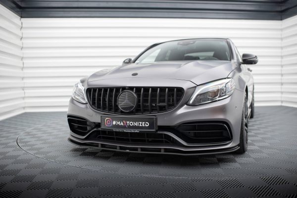 Mercedes-AMG C63 Sedan / Estate W205 (facelift) - Lâmina frontal STREET PRO | MEC205F63CNC-FD1B | Produto Maxton Design distribuído por Unicartuning.