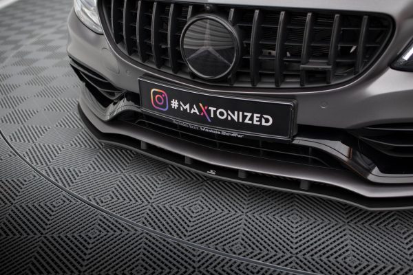 Mercedes-AMG C63 Sedan / Estate W205 (facelift) - Lâmina frontal STREET PRO | MEC205F63CNC-FD1BRB | Produto Maxton Design distribuído por Unicartuning.