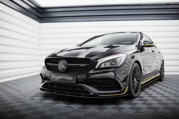 Mercedes-AMG CLA 45 Aero C117 (facelift) - Lâmina frontal STREET PRO | MECLA117AMGAEROCNC-FD1B | Produto Maxton Design distribuído por Unicartuning.