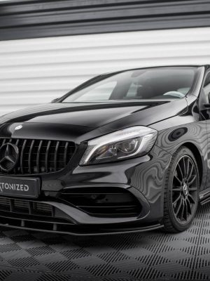 Mercedes-Benz Classe A AMG-line W176 (facelift) - Lâmina frontal STREET PRO | MEA176FAMGLINECNC-FD1BRB | Produto Maxton Design distribuído por Unicartuning.