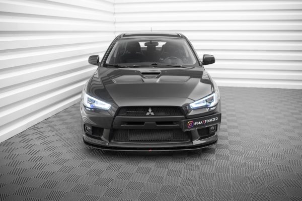 Mitsubishi Lancer Evo X - Lâmina frontal STREET PRO | MILA10EVOCNC-FD4BRB | Produto Maxton Design distribuído por Unicartuning.