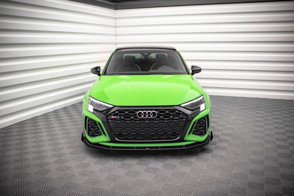 Audi RS3 8Y - Lâmina frontal STREET PRO V.1 + Splitters | AURS38YCNC-FD1BRB+FSF1G | Produto Maxton Design distribuído por Unicartuning. Audi RS3 8Y - Lâmina frontal STREET PRO V.1 + Splitters | AURS38YCNC-FD1BRB+FSF1G | Produto Maxton Design distribuído por Unicartuning.