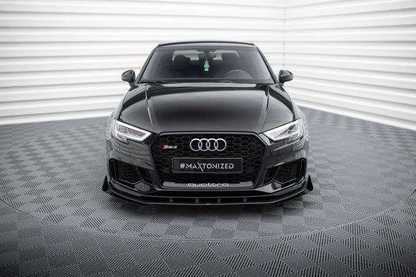 Audi RS3 Sedan 8V (facelift) - Lâmina frontal STREET PRO V.1 + Splitters | AURS38VFSCNC-FD1B+FSF1G | Produto Maxton Design distribuído por Unicartuning. Audi RS3 Sedan 8V (facelift) - Lâmina frontal STREET PRO V.1 + Splitters | AURS38VFSCNC-FD1B+FSF1G | Produto Maxton Design distribuído por Unicartuning.