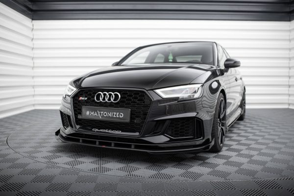 Audi RS3 Sedan 8V (facelift) - Lâmina frontal STREET PRO V.1 + Splitters | AURS38VFSCNC-FD1B+FSF1G | Produto Maxton Design distribuído por Unicartuning. Audi RS3 Sedan 8V (facelift) - Lâmina frontal STREET PRO V.1 + Splitters | AURS38VFSCNC-FD1B+FSF1G | Produto Maxton Design distribuído por Unicartuning.