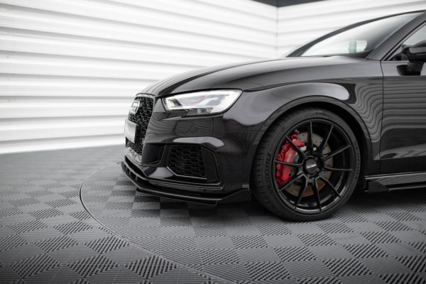 Audi RS3 Sedan 8V (facelift) - Lâmina frontal STREET PRO V.1 + Splitters | AURS38VFSCNC-FD1B+FSF1G | Produto Maxton Design distribuído por Unicartuning. Audi RS3 Sedan 8V (facelift) - Lâmina frontal STREET PRO V.1 + Splitters | AURS38VFSCNC-FD1B+FSF1G | Produto Maxton Design distribuído por Unicartuning.