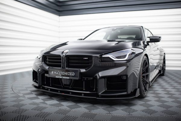 BMW M2 G87 - Lâmina frontal STREET PRO V.2 | BMM2G87CNC-FD2BRB | Produto Maxton Design distribuído por Unicartuning.