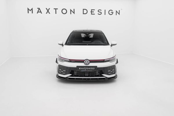 Volkswagen Golf GTI / GTE / R-line Mk8 (facelift) - Lâmina frontal STREET PRO V.2 | VWGO8FGTICNC-FD2BRB | Produto Maxton Design distribuído por Unicartuning.