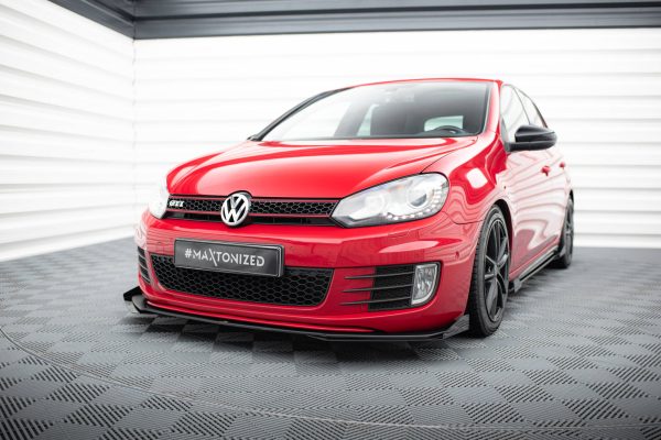 Volkswagen Golf GTI Mk6 - Lâmina frontal STREET PRO V.3 + Splitters | VWGO6GTICNC-FD3B+FSF1G | Produto Maxton Design distribuído por Unicartuning. Volkswagen Golf GTI Mk6 - Lâmina frontal STREET PRO V.3 + Splitters | VWGO6GTICNC-FD3B+FSF1G | Produto Maxton Design distribuído por Unicartuning.