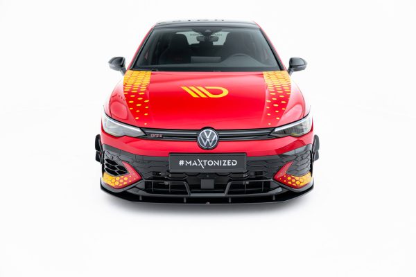 Volkswagen Golf GTI ClubSport Mk8 (facelift) - Lâmina frontal STREET PRO | VWGO8FGTICSCNC-FD1BRB | Produto Maxton Design distribuído por Unicartuning. Volkswagen Golf GTI ClubSport Mk8 (facelift) - Lâmina frontal STREET PRO | VWGO8FGTICSCNC-FD1BRB | Produto Maxton Design distribuído por Unicartuning.