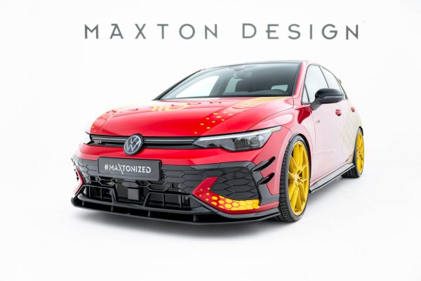 Volkswagen Golf GTI ClubSport Mk8 (facelift) - Lâmina frontal STREET PRO | VWGO8FGTICSCNC-FD1BRB | Produto Maxton Design distribuído por Unicartuning. Volkswagen Golf GTI ClubSport Mk8 (facelift) - Lâmina frontal STREET PRO | VWGO8FGTICSCNC-FD1BRB | Produto Maxton Design distribuído por Unicartuning.