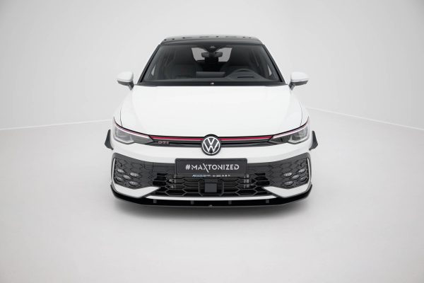 Volkswagen Golf GTI / GTE / R-line Mk8 (facelift) - Lâmina frontal STREET PRO | VWGO8FGTICNC-FD1B | Produto Maxton Design distribuído por Unicartuning.
