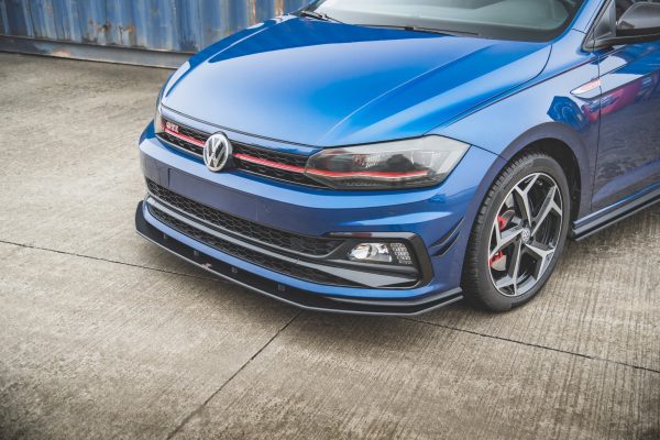 Volkswagen Polo GTI Mk6 - Lâmina frontal STREET PRO | VWPO6GTICNC-FD3B | Produto Maxton Design distribuído por Unicartuning.