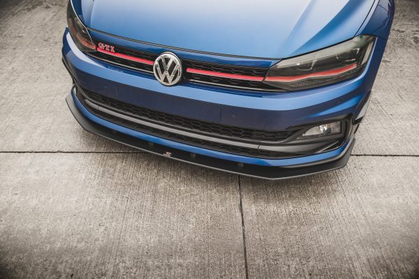 Volkswagen Polo GTI Mk6 - Lâmina frontal STREET PRO | VWPO6GTICNC-FD3B | Produto Maxton Design distribuído por Unicartuning.