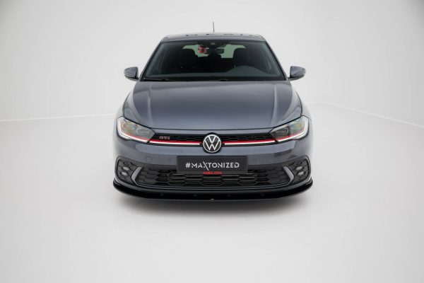 Volkswagen Polo GTI Mk6 (facelift) - Lâmina frontal STREET PRO | VWPO6FGTICNC-FD1B | Produto Maxton Design distribuído por Unicartuning.