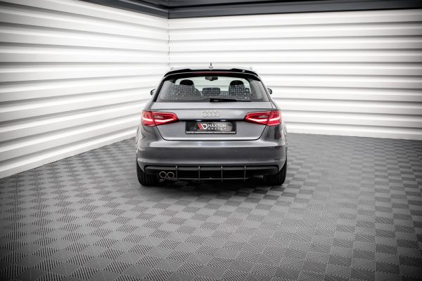Audi A3 Sportback 8V - Difusor traseiro STREET PRO | AUA38VCNC-RS1B+BRBI | Produto Maxton Design distribuído por Unicartuning.