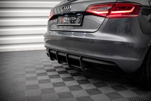 Audi A3 Sportback 8V - Difusor traseiro STREET PRO | AUA38VCNC-RS1B+BRBI | Produto Maxton Design distribuído por Unicartuning.