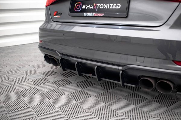 Audi S3 Sportback 8V (facelift) - Difusor traseiro STREET PRO | AUS33FSBCNC-RS1B | Produto Maxton Design distribuído por Unicartuning.