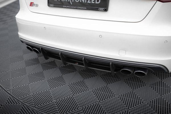 Audi S3 Sportback / Hatchback 8V - Difusor traseiro STREET PRO | AUS33CNC-RS1B+BRBI | Produto Maxton Design distribuído por Unicartuning.
