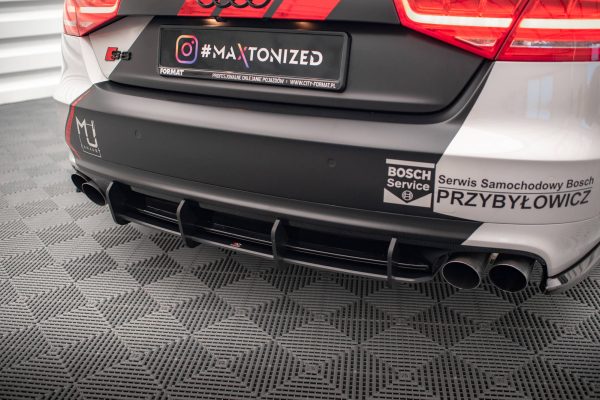 Audi S8 D4 - Difusor traseiro STREET PRO | AUA8D4SLINECNC-RS1B | Produto Maxton Design distribuído por Unicartuning.