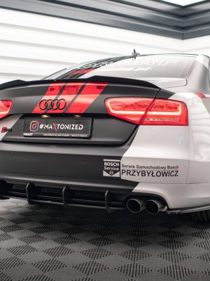 Audi S8 D4 - Difusor traseiro STREET PRO | AUA8D4SLINECNC-RS1B+BRBI | Produto Maxton Design distribuído por Unicartuning.