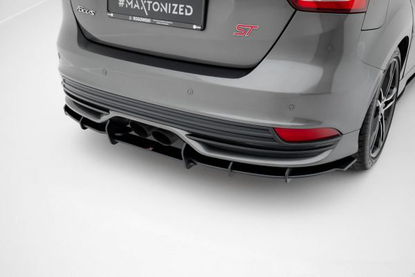 Ford Focus ST Mk3 (facelift) - Difusor traseiro STREET PRO | FOFO3FSTCNC-RS2B+BRBI | Produto Maxton Design distribuído por Unicartuning.