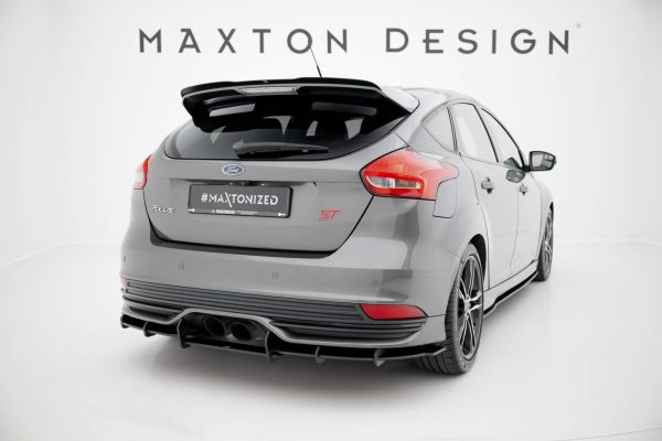 Ford Focus ST Mk3 (facelift) - Difusor traseiro STREET PRO | FOFO3FSTCNC-RS2B+BRBI | Produto Maxton Design distribuído por Unicartuning.