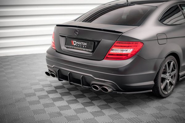 Mercedes-Benz C Coupé AMG-line C204 - Difusor traseiro STREET PRO | MEC204FAMGLINECCNC-RS1B+BRBI | Produto Maxton Design distribuído por Unicartuning.