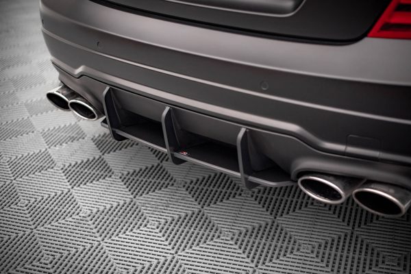 Mercedes-Benz C Coupé AMG-line C204 - Difusor traseiro STREET PRO | MEC204FAMGLINECCNC-RS1B+BRBI | Produto Maxton Design distribuído por Unicartuning.