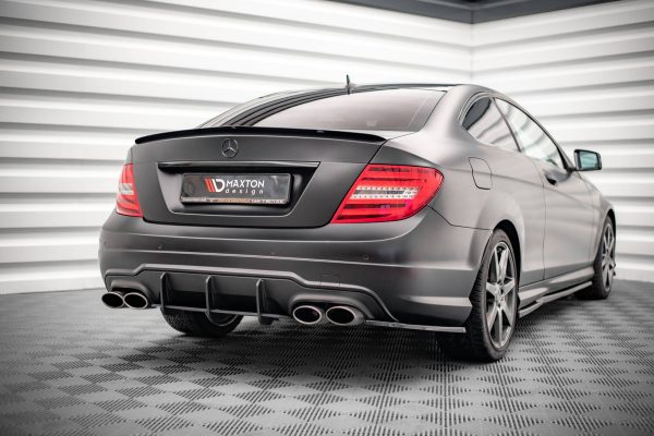 Mercedes-Benz C Coupé AMG-line C204 - Difusor traseiro STREET PRO | MEC204FAMGLINECCNC-RS1B+BRBI | Produto Maxton Design distribuído por Unicartuning.