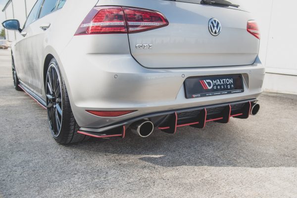 Volkswagen Golf 7 GTI - Difusor traseiro STREET PRO V.1 | VWGO7GTICNC-RS1B | Produto Maxton Design distribuído por Unicartuning.