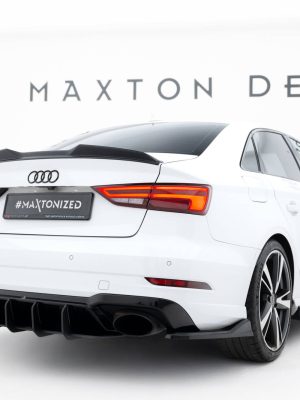 Audi RS3 Sedan 8V (facelift) - Difusor traseiro STREET PRO V.2 | AURS38VFSCNC-RS2B+BRBI | Produto Maxton Design distribuído por Unicartuning.