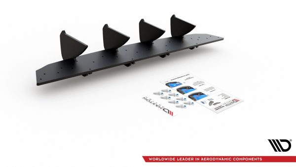 Volkswagen Golf Mk8 - Difusor traseiro STREET PRO V.2 | VWGO8CNC-RS2B+BRBI | Produto Maxton Design distribuído por Unicartuning.