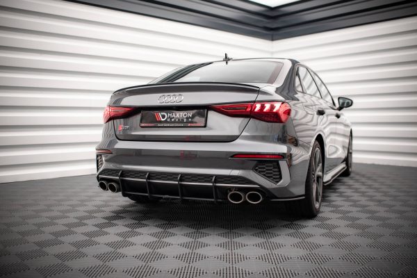 Audi S3 Sedan 8Y - Splitters laterais traseiros STREET PRO | AUS38YSCNC-RSD1B | Produto Maxton Design distribuído por Unicartuning.